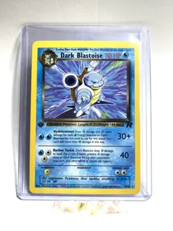 Pokemon Trading Card Dark Blastoise Rocket Set 20/82 First Edition - Image 1
