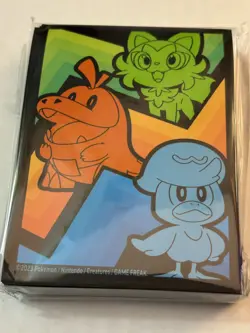 Pokemon TCG 65 X Card Sleeves (Sprigatito, Fuecoco, & Quaxly) - Image 1