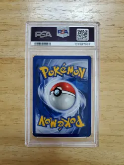 Pokemon PSA 8 NM/MT 2000 Kingdra 1st Edition Neo Genesis Holo Card Swirl - Image 2