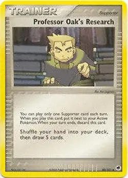 Pokemon EX Dragon Frontiers 80/101 Professor Oak's Research Card - Image 1