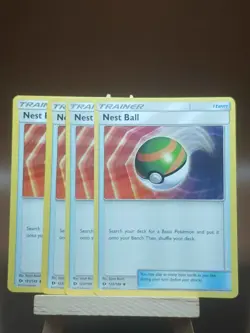 4x Playset Nest Ball 123/149 SM Base Set Regular - Pokemon Card - Image 1