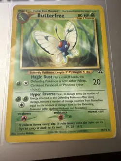 Pokemon Butterfree 19/75 Neo Discovery Unlimited Edition Regular Card - Image 1