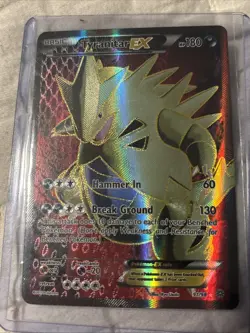 Pokemon Tyranitar EX Full Art Holo Card 91/98 XY-Ancient Origins 2015 - Image 1