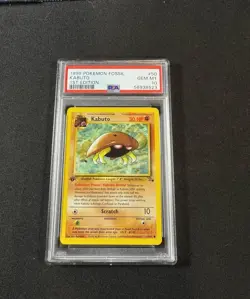 1999 Pokemon Card Fossil Set 1stEdition Kabuto #50 PSA 10 50/62English - Image 1