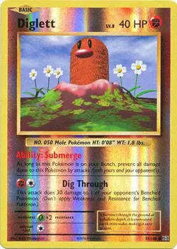 Diglett 55/108 Common REVERSE HOLO Pokemon XY Evolutions Card - Image 1