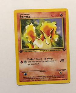 Pokemon Card 1st Edition Team Rocket Ponyta 64/82 Excellent Condition - Image 1