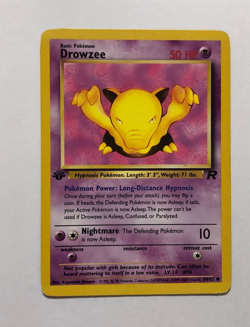 Pokemon Card 1st Edition Team Rocket Drowzee 54/82 Light Played - Image 1