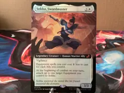 MTG Avatar Sokka, Swordmaster TLE 0174 Extended Art Foil Mythic Rare NM - Image 1