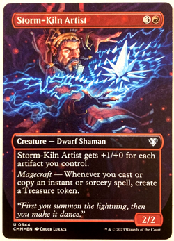 MTG Storm-Kiln Artist *BORDERLESS* Commander Masters 0644 NM - Image 1