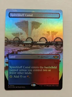 Spirebluff Canal Borderless Foil Outlaws Of Thunder Junction MTG NM - Image 1