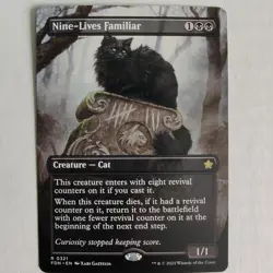 Nine-Lives Familiar - Borderless - NM - Foundations FDN - MTG - Image 1
