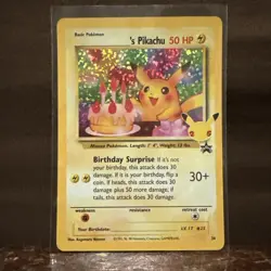 Birthday Pikachu Holo 24 Celebrations Classic Collection Pokemon 2021 NM - Image 1