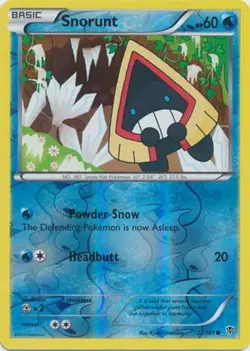 Pokemon - Snorunt - 21/101 - Common - Reverse Holo - Plasma Blast - NM - Image 1