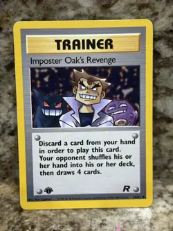 Pokemon Team Rocket 1st Edition Imposter Oak's Revenge 76/82 - MP - Image 1