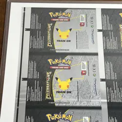 Pokemon TCG Celebrations 25 Year Uncut Booster Pack Sheet Rare Hard To Find - Image 3