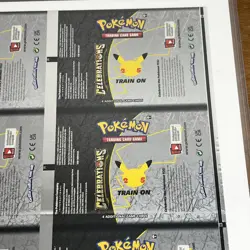 Pokemon TCG Celebrations 25 Year Uncut Booster Pack Sheet Rare Hard To Find - Image 4