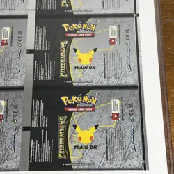 Pokemon TCG Celebrations 25 Year Uncut Booster Pack Sheet Rare Hard To Find - Image 5