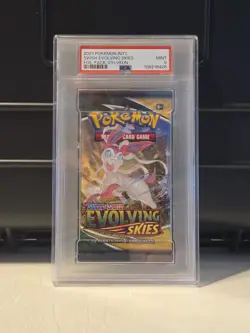 Pokemon PSA 9 MINT Evolving Skies Booster Pack Sylveon - Image 1