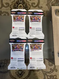 Pokemon Sword and Shield Base Sleeved Booster Set of 4 - Factory Sealed - Image 2