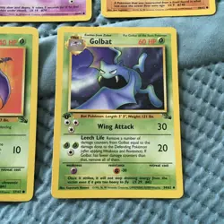 Pokemon Trading Card Game Fossil Mixed Lot of 5 1st Edition Cards, Golbat, - Image 5