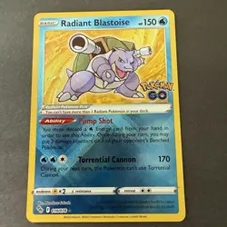 Radiant Blastoise - Pokemon GO - 018/078 - Radiant Rare Holo Mint/NM - Image 1