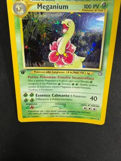 Pokemon Meganium 11/111 Neo Genesis Rara Holo Prima Edizione Wizards ITA Vintage - Image 3