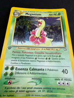 Pokemon Meganium 11/111 Neo Genesis Rara Holo Prima Edizione Wizards ITA Vintage - Image 4