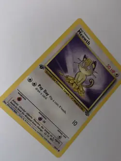 Pokemon TCG Meowth Jungle 56/64 Regular 1st Edition Common - Image 1