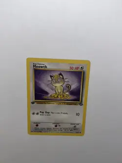 Pokemon TCG Meowth Jungle 56/64 Regular 1st Edition Common - Image 5