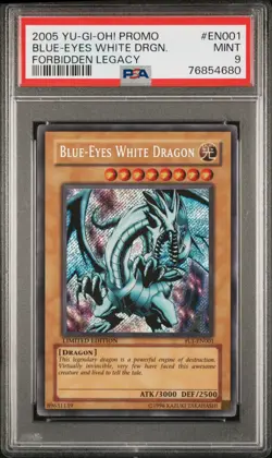 PSA 9 MINT Blue-Eyes White Dragon FL1-EN001 Secret Rare Promo *4680 YUGIOH - Image 1