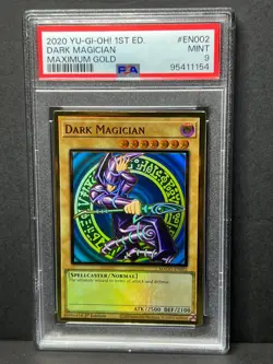 2020 YuGiOh 1st ED. Maximum Gold Dark Magician MAGO-EN002 PSA 9 - Image 1