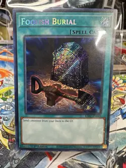 Yugioh Foolish Burial RA02-EN049 Secret Rare NM - Image 1