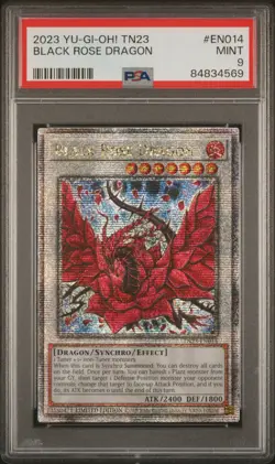 PSA 9 MINT Black Rose Dragon TN23-EN014 QCR Promo *4569 YUGIOH - Image 1