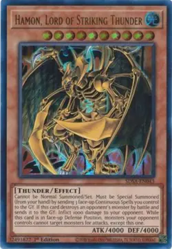 Hamon, Lord of Striking Thunder - SDSA-EN043 - Ultra Rare - 1st Edition - Lightl - Image 1