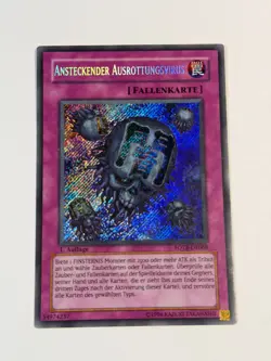 Yugioh GERMAN Eradicator Epidemic Virus FOTB-DE068 Secret Rare 1st Edition LP - Image 1