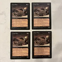 Magic the Gathering MTG Crypt Rats Play Set Of 4 Cards - Image 1