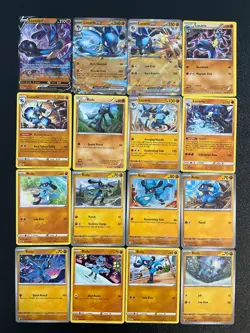 x16 Riolu Lucario pokemon card V EX collection mixed set Lot. Rock type - Image 1