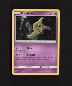 Mimikyu SM99 Sun & Moon Black Star Promo Cosmos Holo Pokemon Card LP - Image 1