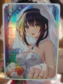 Date A Live Kurumi Tokisaki Wedding Dress Anime Waifu Sexy Goddess Doujin Card - Image 1