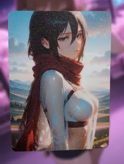 Goth Mikasa Attack On Titan Anime Waifu Sexy Goddess Doujin Lewd Card - Image 2