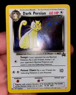 Dark Persian 17 Holo Black Star Promo WOTC Pokemon Card! Great Condition! - Image 1