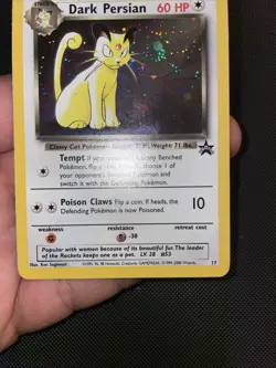 Dark Persian 17 Holo Black Star Promo WOTC Pokemon Card! Great Condition! - Image 4