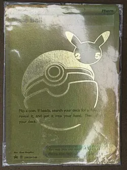 SEALED Pokemon Card Poke Ball SWSH146 Gold Celebrations 25th Anniversary - Image 1