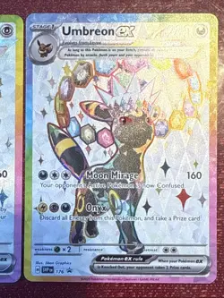 UMBREON AND ESPEON EX PRISMATIC EVOLUTIONS 175 & 176 PROMO CARDS - Image 3