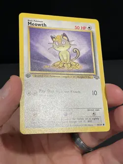 Pokemon Card 1ST EDITION Meowth Jungle 56/64 WotC Vintage 1999 LP/NM - Image 5