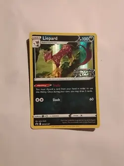 Liepard SWSH187 Black Star Promo Brilliant Stars Pokemon Card Holo NM - Image 1