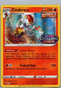Cinderace - (Prerelease) Promo SWSH: Sword & Shield Promo Cards SWSH112 NM - Image 1