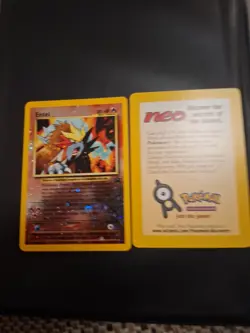 Entei #34 MINT/NM Pokemon Cards Black Star Promo Reverse Holo Rare WOTC 2001 Neo - Image 2