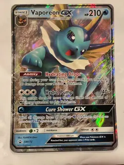 Pokemon TCG Vaporeon GX SM172 Jumbo Cards Holo - Image 1