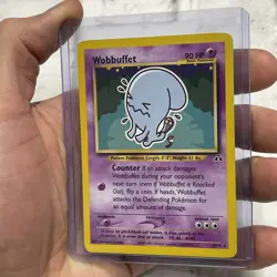 Wobbuffet Neo Discovery Unlimited Pokemon Card 35/75 Reg. Rare Pokemon LP Vtg - Image 2